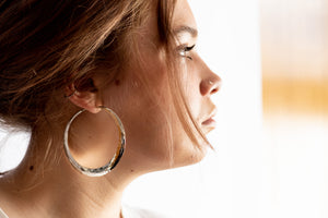 ii hoopearrings Sterling silver large hoop earrings made in Nelson, NZ by iihoops isaac ibbotson 